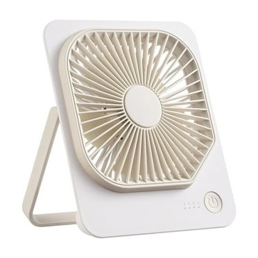 1Pcs Portable Wall Mounted Desk Fan Rechargeable, Cruise Ship Fan, 4 Speeds Quiet Thin Battery Operated Desktop Personal Fan with Power & Speed Display for Office,Travel,Library,Sleeping,Outdoor