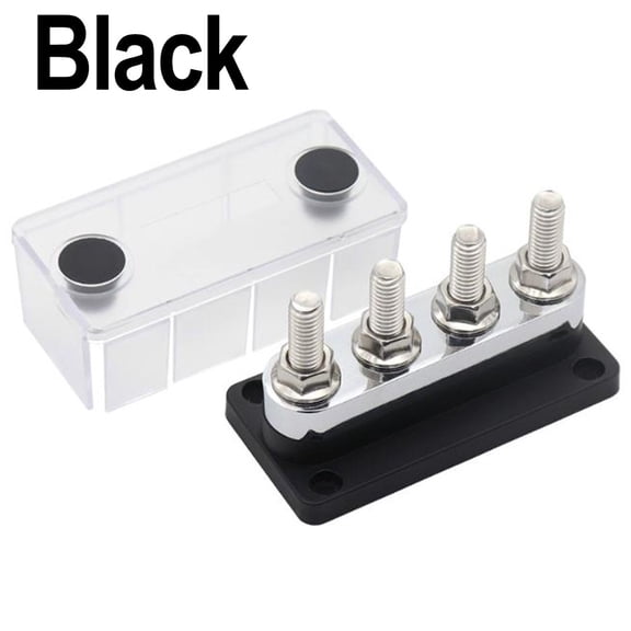 1Pcs Power Distribution Block Busbar, 600A,48V Dc Bus Box With 4 Posts(3/8)