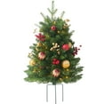 thumbnail image 1 of 1Pcs Prelit Porch Christmas Trees 30 inch Lighted Outdoor Christmas Trees LED Warm Light Lighted Pathway Flowerpot Christmas Trees with Timer Function Auto On/Off 8 Mode Lighting Battery Powered, 1 of 4