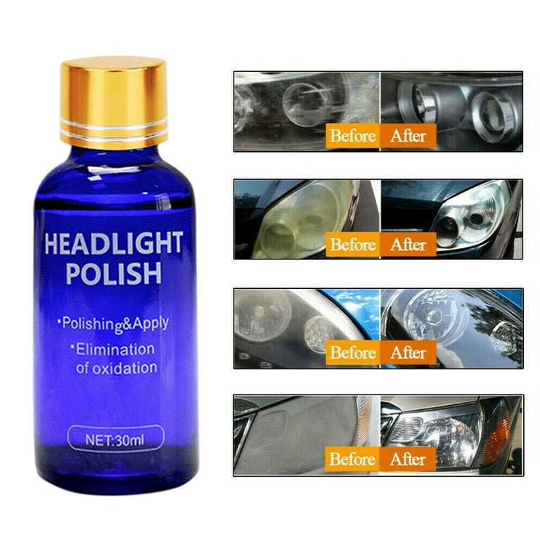Pro Car Headlight Lens Restoration Repair Kit Polishing Cleaner Cleaning  30ml