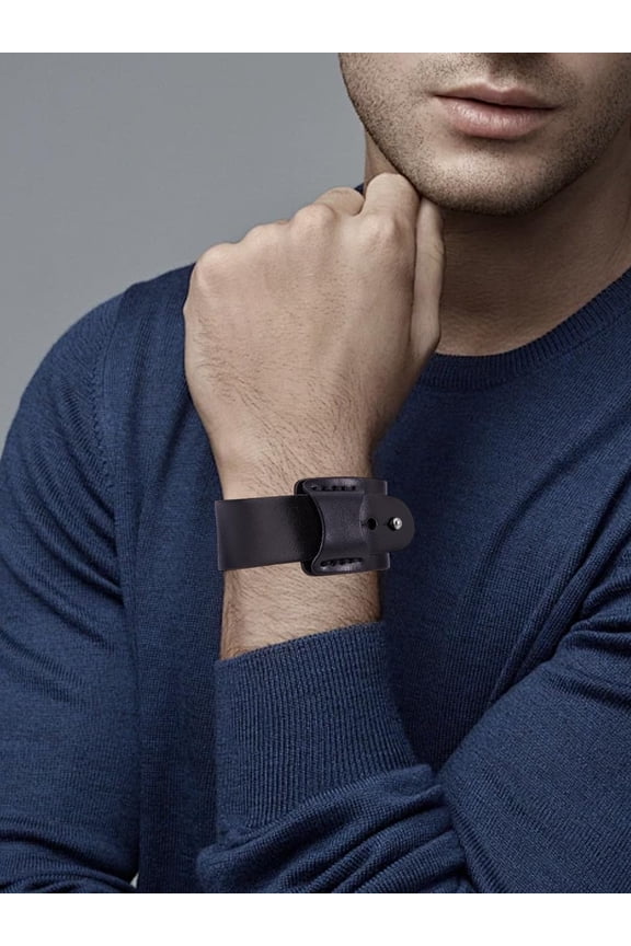 1Pcs Punk Cowhid Leather Bracelets Jewelry Ornament