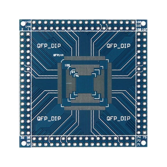 1Pcs QFP/TQFP/LQFP/ 32/44/48/64/100/164 To DIP Adapter PCB Board Pinboard