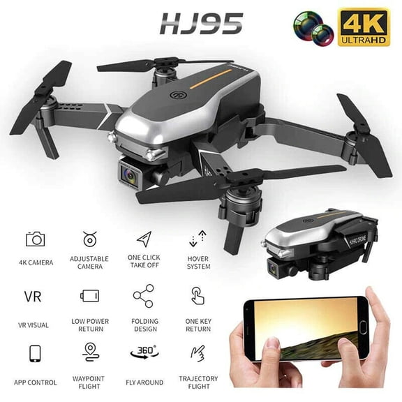 1Pcs RC Drone - 4K Cameras & WiFi Live Video, Foldable Quadcopter, Altitudes Hold and Headless Mode, Gesture Control for Outdoor Aerial Photography