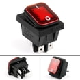 thumbnail image 1 of 1Pcs RLEIL RL2-102 Waterproof IP65 Car Rocker Switch 4Pin ON/OFF 125/250VAC Red, 1 of 6