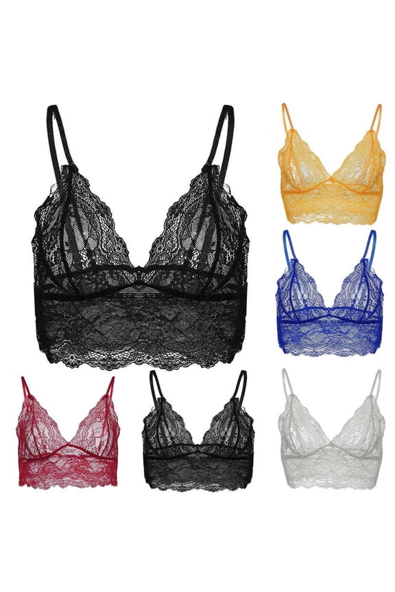 1Pcs Random Color Womens Plus Size,Ladies Traceless Comfortable No Steel Ring Lace Breathable Gathering Bra Woman Underwear