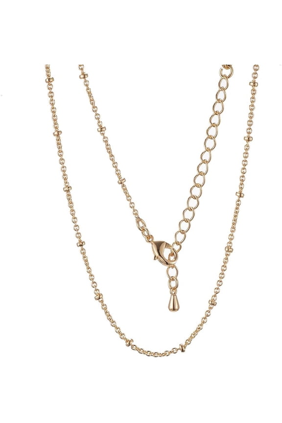 1Pcs Real 18K Gold Plated Necklaces 0.9~2mm Minimalist Chain Necklace Choker Brass Cable Chain Necklaces with Lobster Claw Clasps