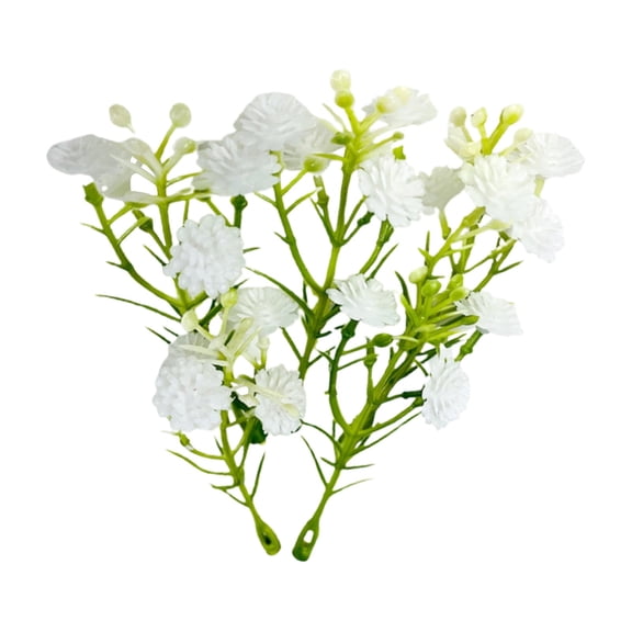 1Pcs Realistic Small Artificial Flowers, Faux Blooms for Diy Craft Wedding Bouquet, Plastic Floral Picks for Home Centerpiece Decor, 3X2X2In (White)