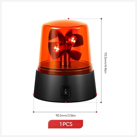 1Pcs RedRotating Strobe Light, Battery Operated 360 Degree Rotating Light, Disco Bar Party Decorative Light
