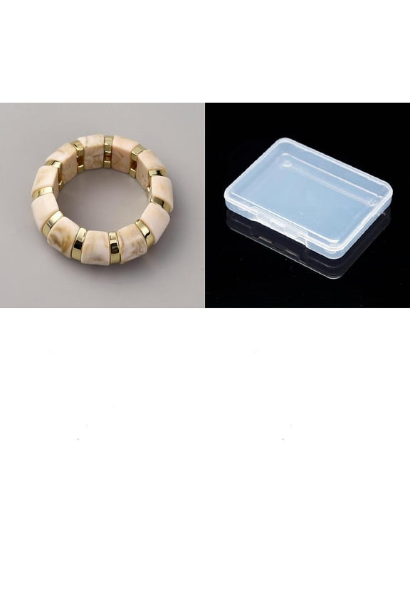 1Pcs Resin Beads Stretch Bangles Acrylic Chunky Bangles Bracelets Wheat Stackable Wristband for Women Birthday Festival Elegant Jewelry Gifts