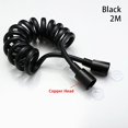 thumbnail image 1 of 1Pcs Retractable Useful Telephone Line Bathroom Accessories Flexible Water Plumbing Spring Shower Hose Sprayer Connect Pipe Toilet Bidet BLACK 2M, 1 of 8