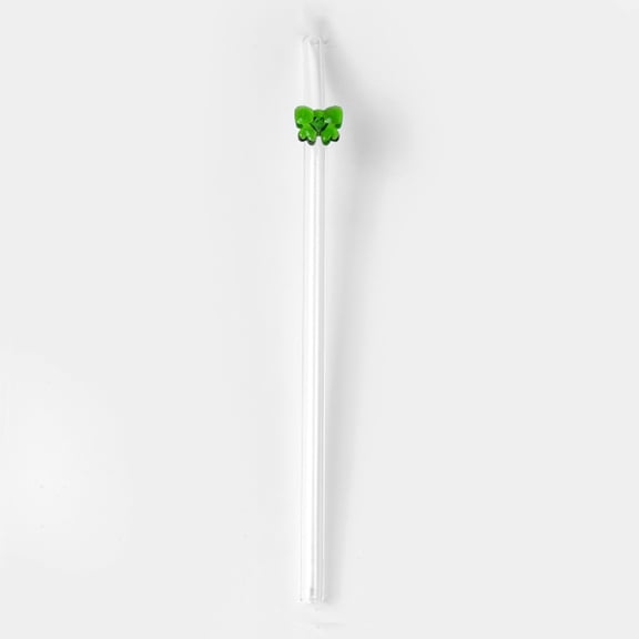 1Pcs Reusable Glass Straw With Bowknot Drinking Straw for Smoothies Cocktails Bar Accessory Festival Party Decorations Tools