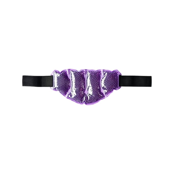 1Pcs Reusable Hot Cold Ice Pack Neck Wrap, Soft Flexible Gel Cooling Pad with Adjustable Secure Strap for Workout Gym Running Outdoor Activities and Muscle Recovery 13 Inch Purple