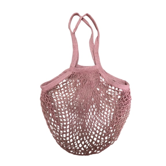 1Pcs Reusable Mesh Grocery Bags Portable Cotton Produce Containers Washable Net Mesh Tote Bag Handle String Shopping by WEIWEIGG