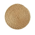 thumbnail image 1 of 1Pcs Round Woven Placemats - 7 Inch Rattan Non- Wicker Farmhouse Weave Place Mats - Natural Hand Woven Chargers for Dining Table, Home, Wedding, 1 of 4