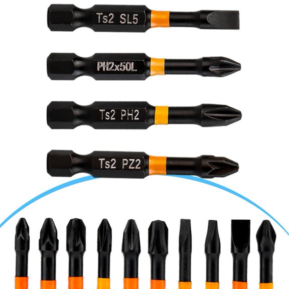1Pcs Screwdriver Bit Hexagonal Handle Cross Bit One-Word Bit Magnetic Batch Head Pz-2 Fangkenuo
