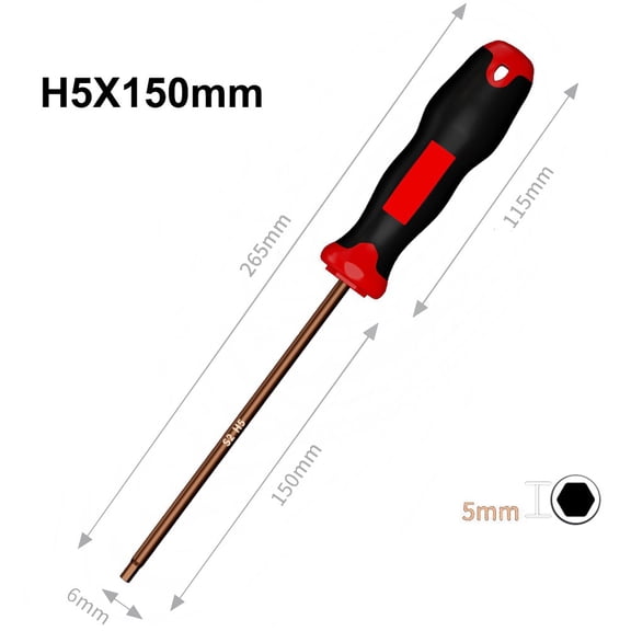 1Pcs Screwdriver Wrench Torque Hex-agon Star Fixed Kit Spanner Screwdriver Workshop Hand Tools H2-H6mm