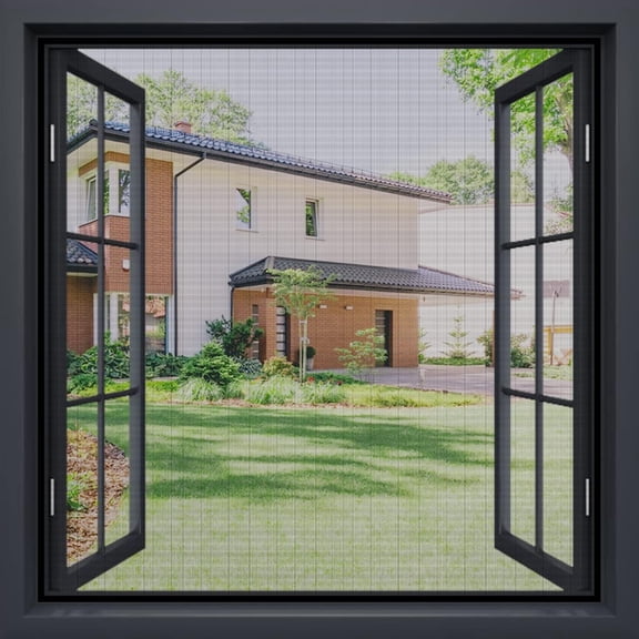 1Pcs Self-Adhesive Anti-Mosquito Screen - Black 1.5*2 Meters
