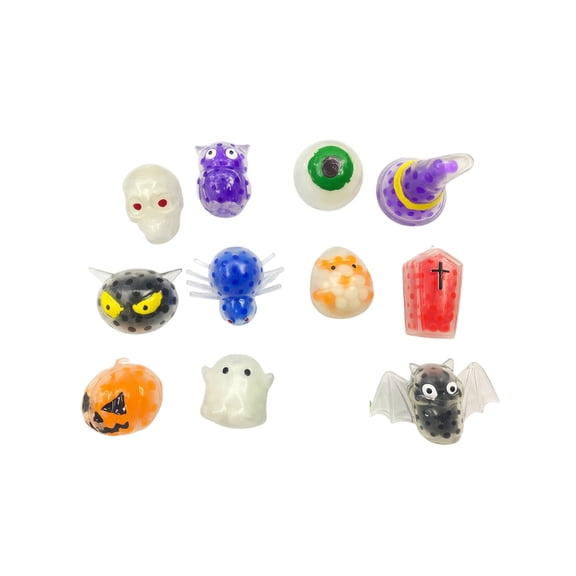 1Pcs Sensory Stress Bead for Anxiety Relief, Sugar Squeeze Balls Fidget Toys for Kids Adults, Halloween Bead Styles are Random