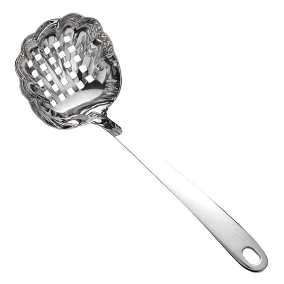 1Pcs Shell Shape Serving Spoons,8.6'' Stainless Steel Vegetable Spoon,Stainless Steel Catering Serving Utensils,Large Scalloped Soup Spoon for Home Party,Restaurant,Dishwasher Safe(Slotted spoon)