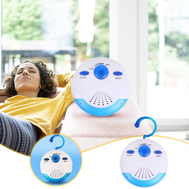 Mini Shower Radio AM FM Waterproof Portable With Hook - Battery Powered Bathroom Radio