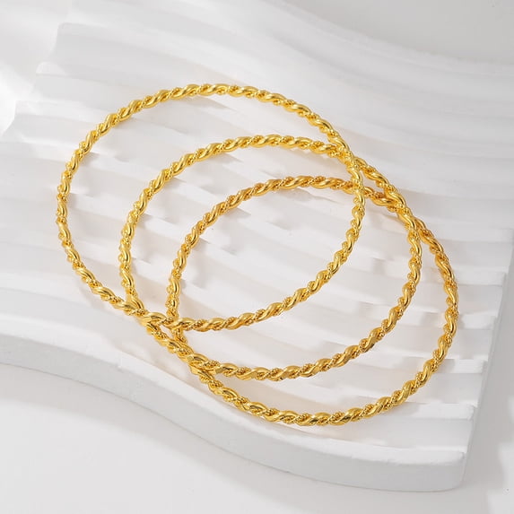 1Pcs Simple And Fashion Gold Bracelet Fried Dough Twists Rope Bracelet For Women
