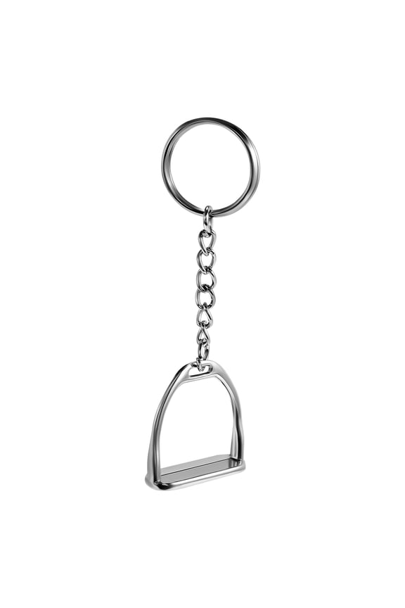 1Pcs Simple Elegant Design Western Stirrup Keychain Key Ring Hanger Tool For Men Women Bag Decoration Equestrian Equine Horse Theme