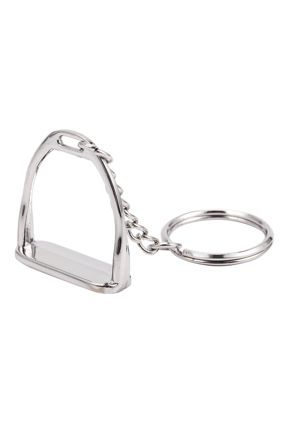 1Pcs Simple Elegant Design Western Stirrup Keychain Key Ring Hanger Tool For Men Women Bag Decoration Equestrian Equine Horse Theme
