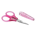 thumbnail image 1 of 1Pcs Small Craft Scissors, 3.2 Inch Tiny Travel Scissors TSA Compliant with Cover, Sharp All Purpose Scissors, Straight Tips Mini Sewing Scissors Set, Precision Detail Paper Cutting (Pink/Purple), 1 of 9