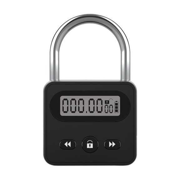 1Pcs Smart Padlock Rechargeable Smart Time Lock With Lcd Display And Backlight And Electronic-Timer 3.7V/200Ma Battery