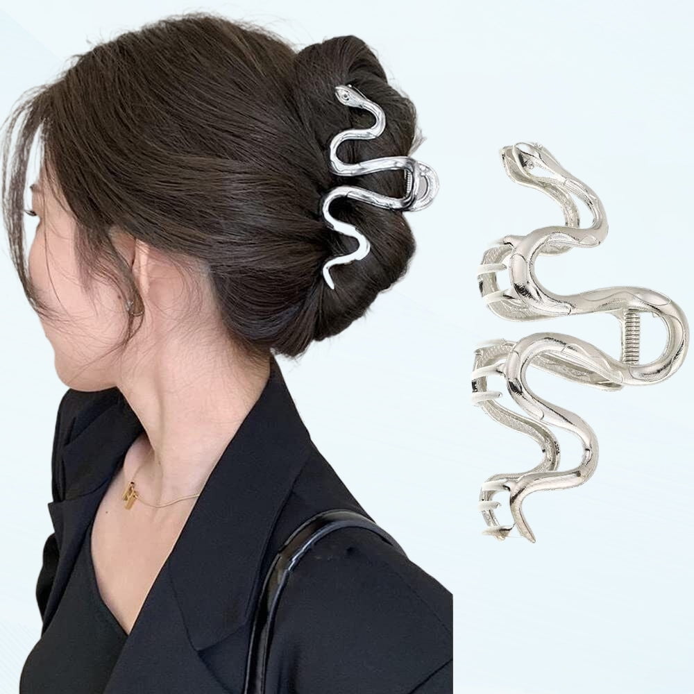 sykia Snake Wave Hair Pin シルバー - ヘアアクセサリー