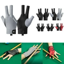 1Pcs Snooker Pool Billiard Glove Cue Shooter Spandex 3 Finger Glove Snooker Billiard Cue Glove Pool Left Hand Open Three Finger Black Left Fangkenuo