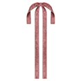 thumbnail image 1 of 1Pcs Soft Velvet Christmas Bow Ornament,Velvet Ribbon Bow Christmas Tree Decoration,11.81x19.68 inch Xmas Ornaments for Tree Home Party Front Door Wreath Garland Holiday Decor(Z7-Pink), 1 of 2