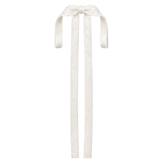 1Pcs Soft Velvet Christmas Bow Ornament,Velvet Ribbon Bow Christmas Tree Decoration,11.81x19.68 inch Xmas Ornaments for Tree Home Party Front Door Wreath Garland Holiday Decor(Z7-White)