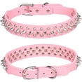 thumbnail image 1 of 1Pcs Spiked Dog Collar, Mushrooms Rivet Studded Adjustable Pu Leather Pet Collars for Cats Puppy Dogs, 1 of 5