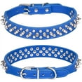 thumbnail image 1 of 1Pcs  Spiked Dog Collar, Mushrooms Rivet Studded Adjustable Pu Leather Pet Collars for Cats Puppy Dogs, 1 of 5