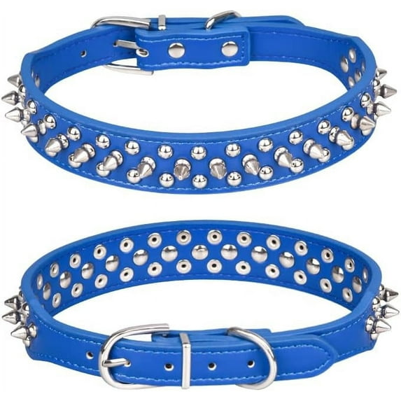 1Pcs Spiked Dog Collar, Mushrooms Rivet Studded Adjustable Pu Leather Pet Collars for Cats Puppy Dogs
