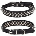 thumbnail image 1 of 1Pcs  Spiked Dog Collar, Mushrooms Rivet Studded Adjustable Pu Leather Pet Collars for Cats Puppy Dogs, 1 of 5