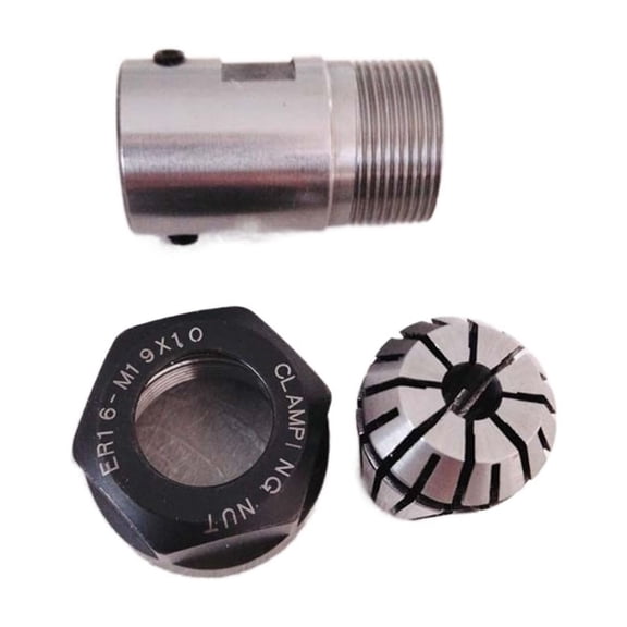 1Pcs Spindle Motor Clamp Rod C20 ER16 32L 5mm +1Pcs ER16/1MM-10mm Collet ,Anti-Rust