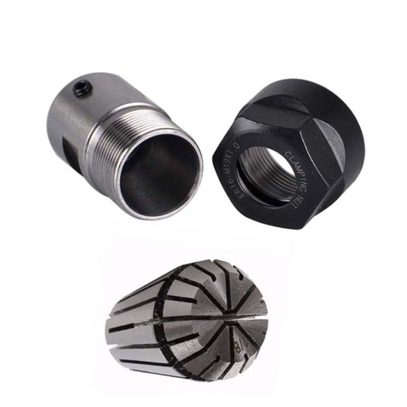 1Pcs Spindle Motor Clamp Rod C20 ER16 32L 8mm + 1Pcs ER16-3.175mm Collet