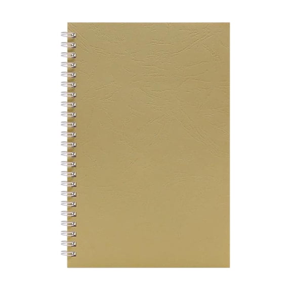 1Pcs Spiral Notebook,Lined Notebook,Wide Ruled Notebook,5.51X8.27 Inch Spiral Bound Notepads,Lined Spiral Journal,50 Sheets/100 Pages,A5 Journal Notebooks for Work Note Taking Journaling,(Beige)