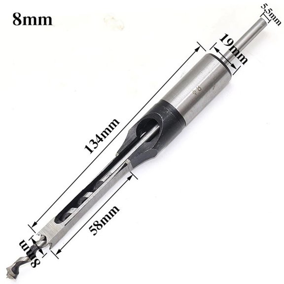 1Pcs Square Auger Drill Bit Set Mortising Woodworking Mortise Chisel