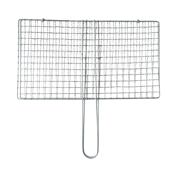 1Pcs Stainless Steel Fish Grill Basket with Handle, Heavy Duty BBQ Rack Mesh Grids for Outdoor Camping Picnic & Backyard – Portable Grilling Tool for Fish Vegetables Meat & Shrimp 13 Inch Silver