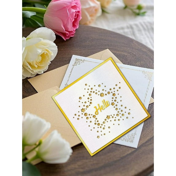 1Pcs Star Carbon Steel Cutting Dies Stencils Hollow Confetti Cut Dies DIY Craft Template Stencil for DIY Scrapbooking Album Decorative Embossing Paper Card Making 83x89x0.8mm Silver