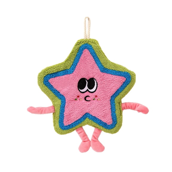 1Pcs Star Shaped Hanging Kitchen Towels With Hanging Loop Cute Multi functional Hand Towel Absorbent Easily Drying For Bath Kitchen Living Room Small Towel