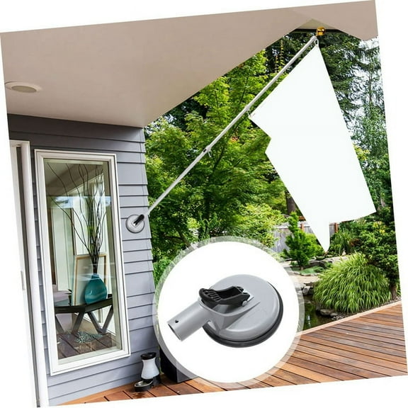 1Pcs Suction Cup Flagpole Bracket Base Aluminum Alloy Sign Mini Sucker Flagpole Support Holder Wall Mount Outdoor Metal