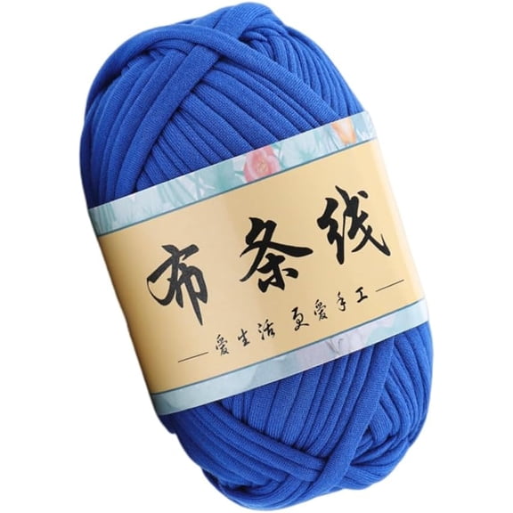 1Pcs T-Shirt Yarn for Crocheting Beginners DIY Hand Craft Bag Blanket Cushion Projects Knitting Yarn Fabric Crochet Cloth Solid Color 100g T-Shirt Yarn