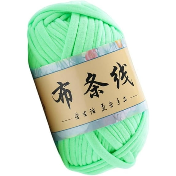 1Pcs T-Shirt Yarn for Crocheting Beginners DIY Hand Craft Bag Blanket Cushion Projects Knitting Yarn Fabric Crochet Cloth Solid Color 100g T-Shirt Yarn