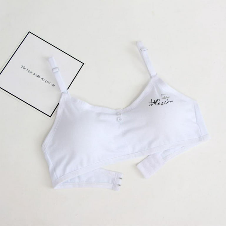 Teen Girls Underwear Soft Padded Cotton Soild Bra for Young Girls for Yoga  Bra