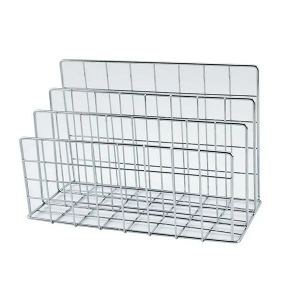 1Pcs Three-tier Iron Hollow Magazine Bookshelf Newspaper Storage Holder Organiser Book Rack Home Shelf Storage Basket