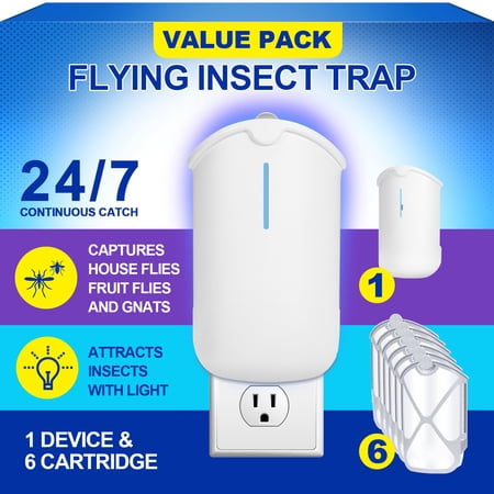 1Pcs Trap + 6Pcs Refills Trap | Compatible with ZEVOM364A Refill - Use in Any Room